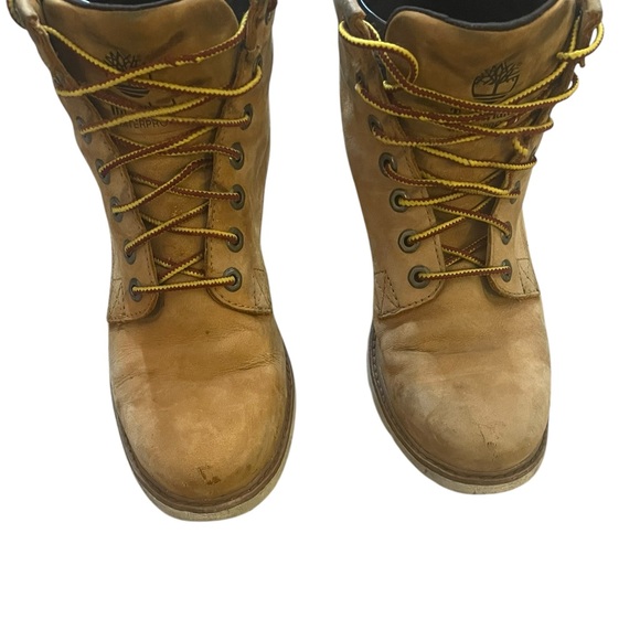 y2k timberland brown lace up waterproof leather carpenter combat work boots main image 5